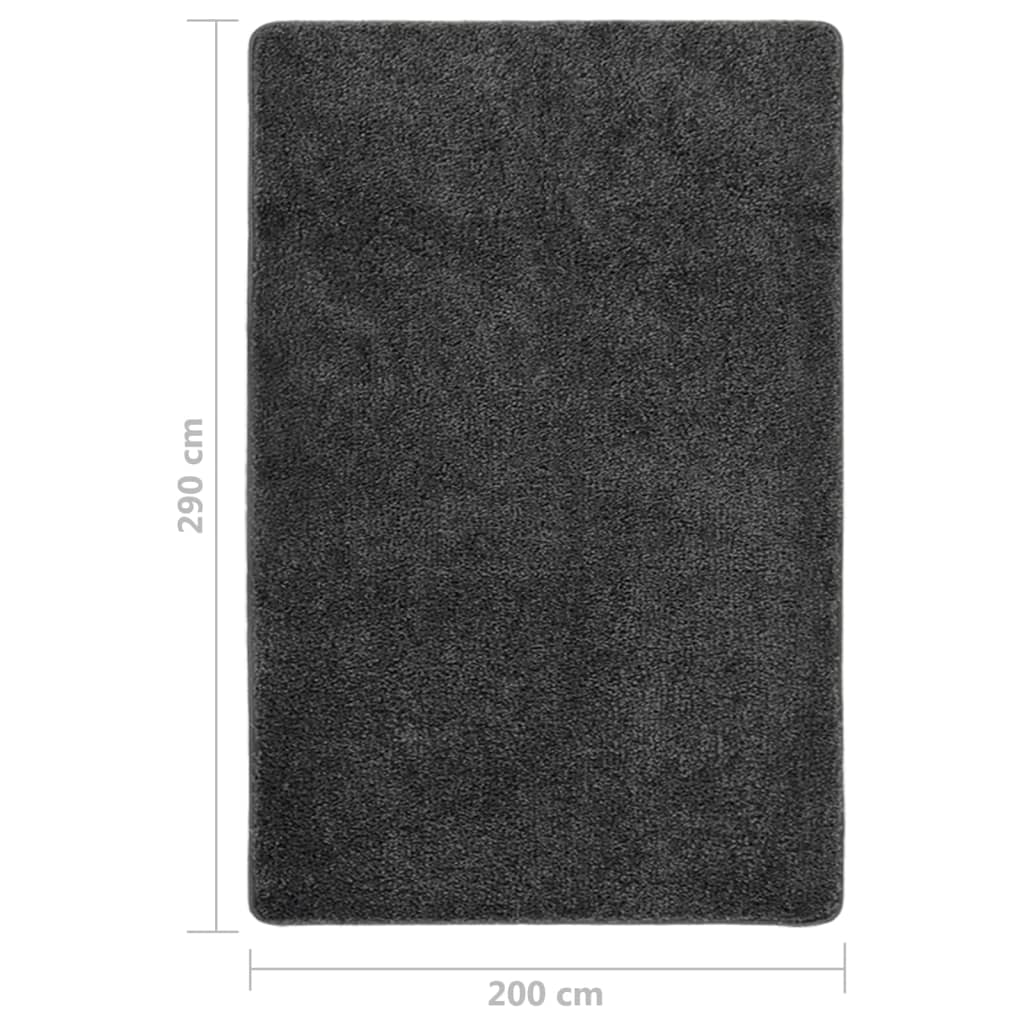 Shaggy tipo kilimėlis, tamsiai pilkas, 200x290cm, neslystantis