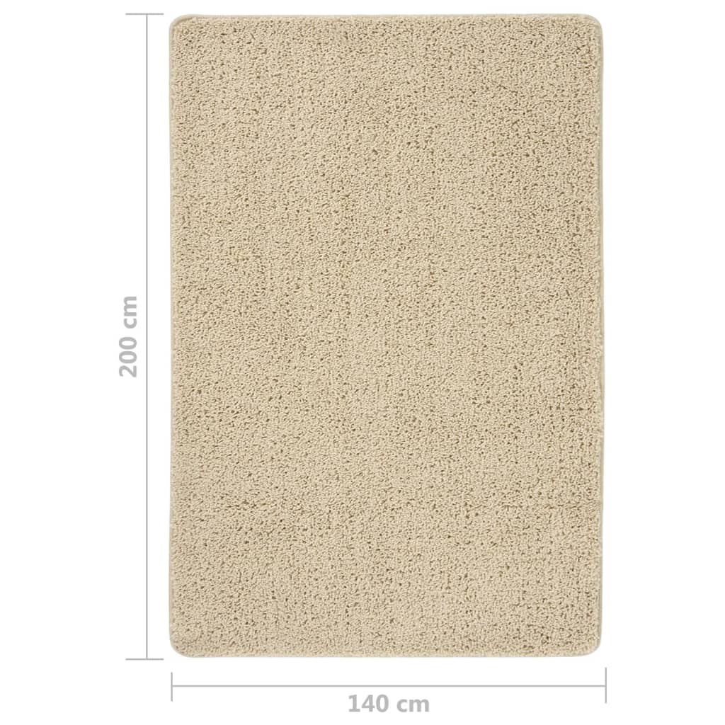 Shaggy tipo kilimėlis, kreminis, 140x200cm, neslystantis