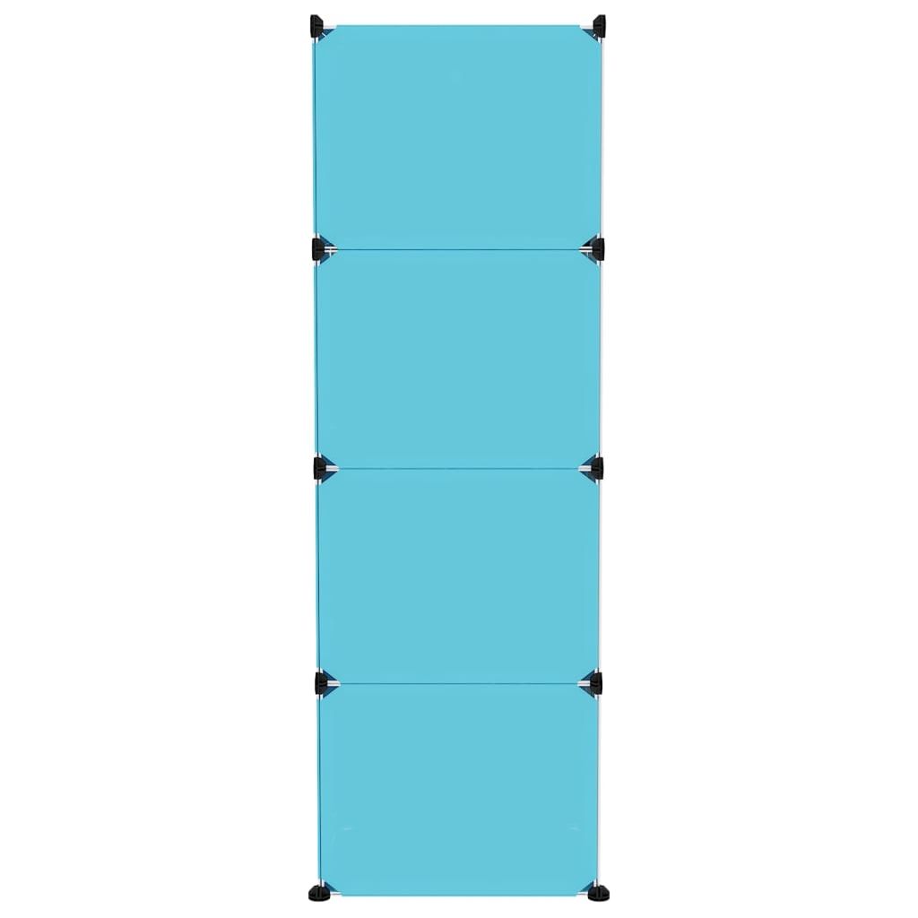 Lentyna su 12 kubo formos skyrių vaikams, mėlynos spalvos, PP