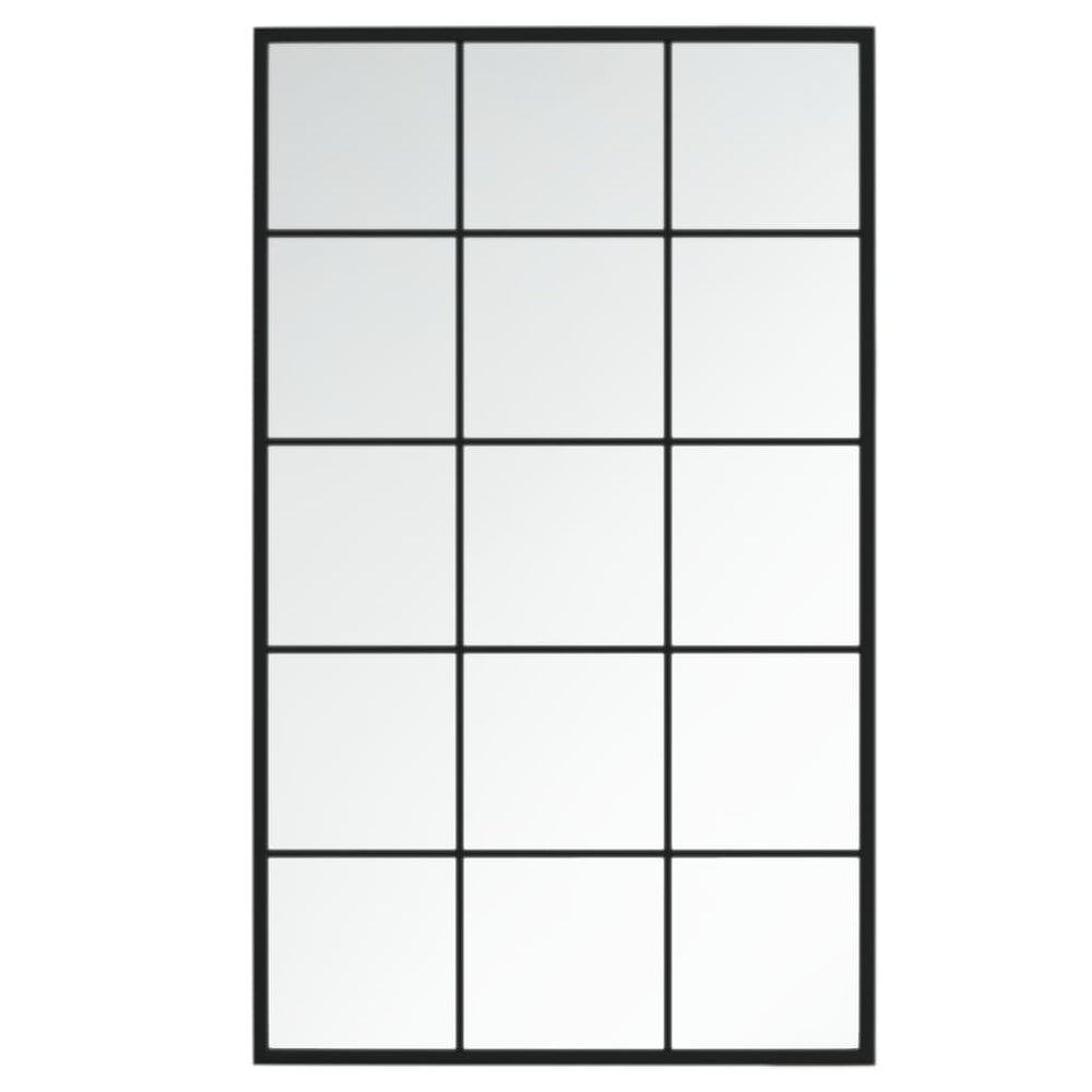 Sieninis veidrodis, juodos spalvos, 100x60cm, metalas