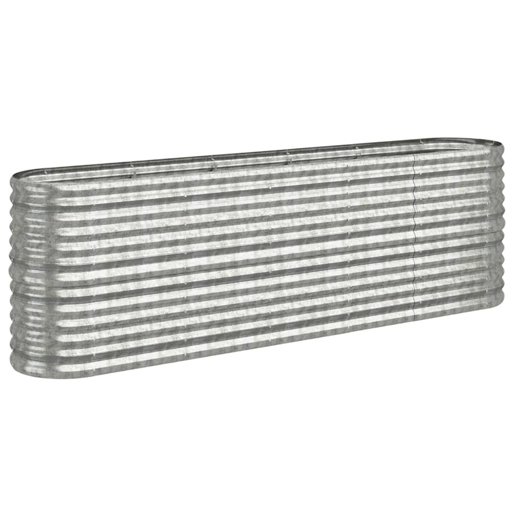 Sodo lovelis, sidabrinis, 224x40x68cm, plienas