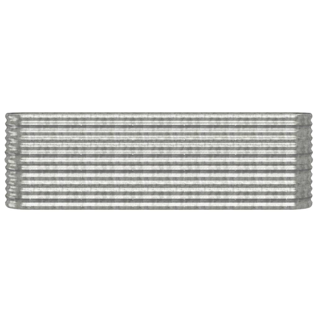 Sodo lovelis, sidabrinis, 224x40x68cm, plienas