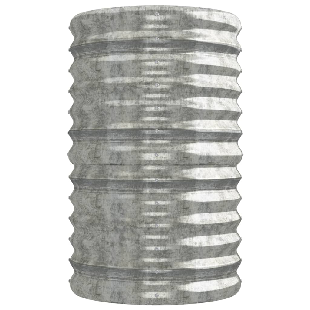 Sodo lovelis, sidabrinis, 224x40x68cm, plienas