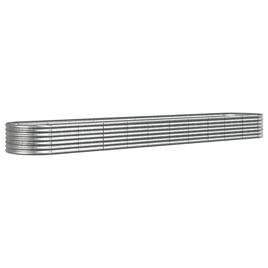 Sodo lovelis, sidabrinis, 440x80x36cm, plienas