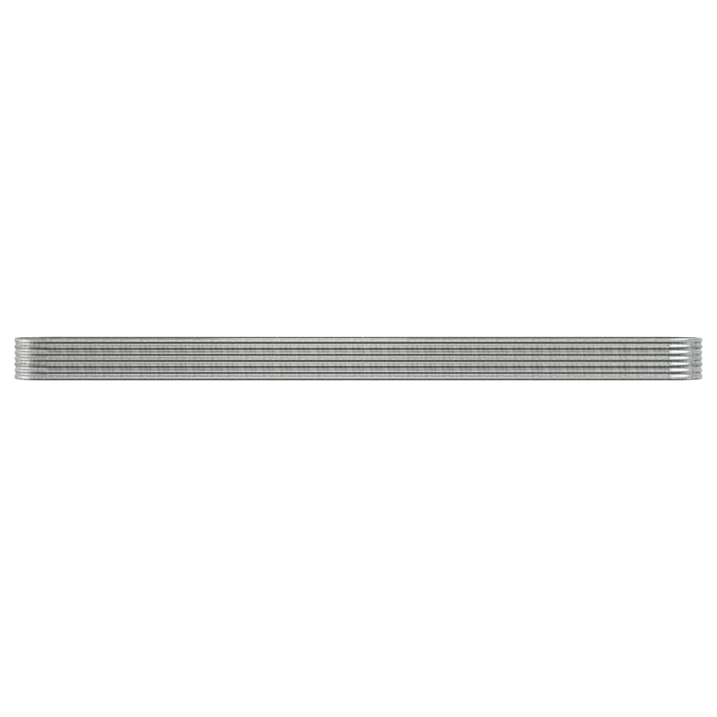 Sodo lovelis, sidabrinis, 440x80x36cm, plienas