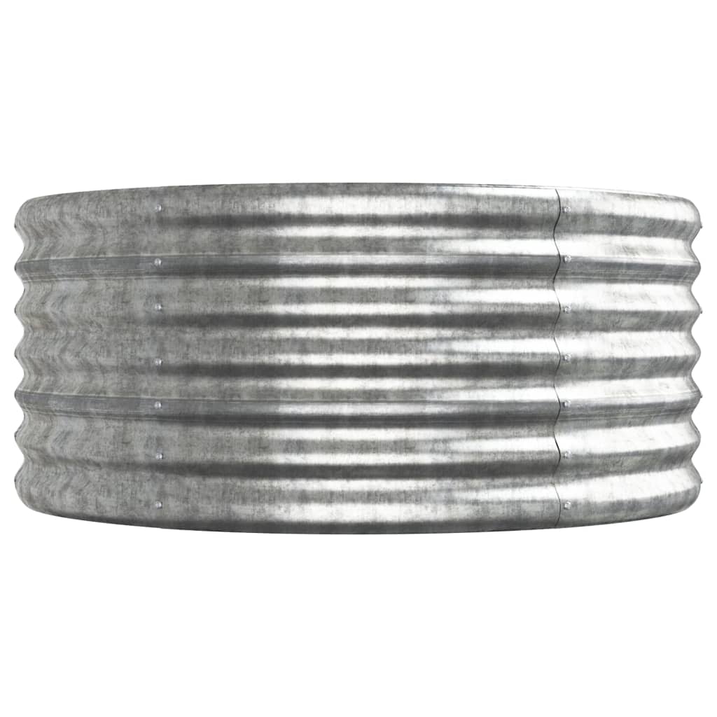 Sodo lovelis, sidabrinis, 440x80x36cm, plienas