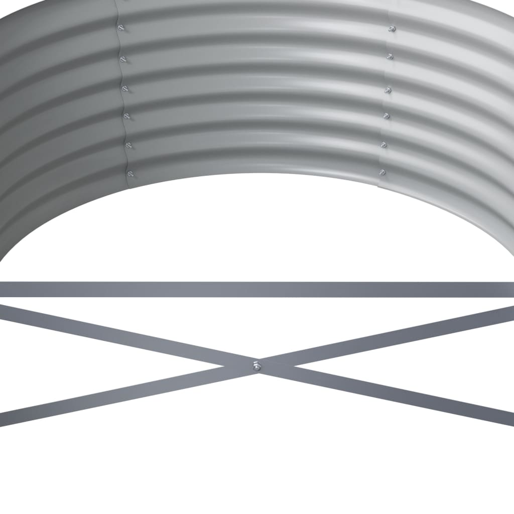 Sodo lovelis, sidabrinis, 440x80x36cm, plienas