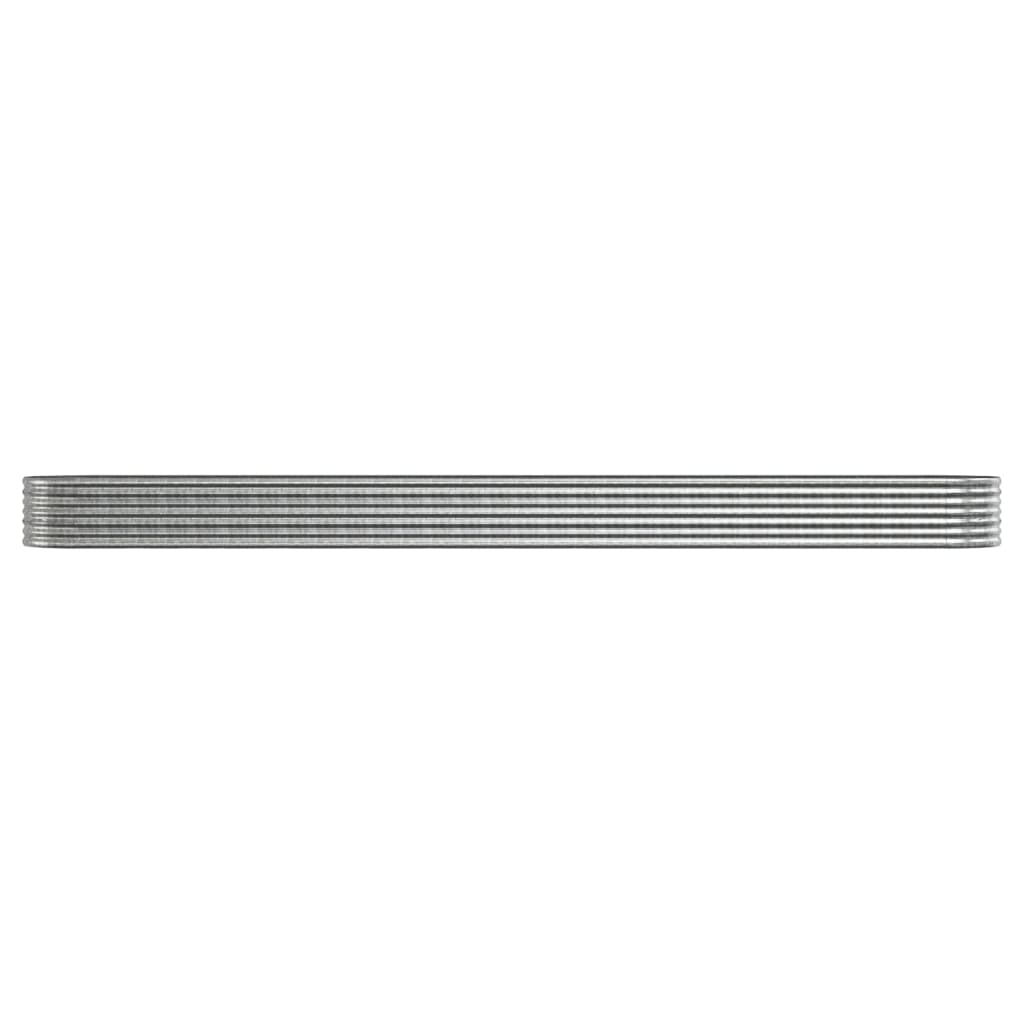 Sodo lovelis, sidabrinis, 512x80x36cm, plienas