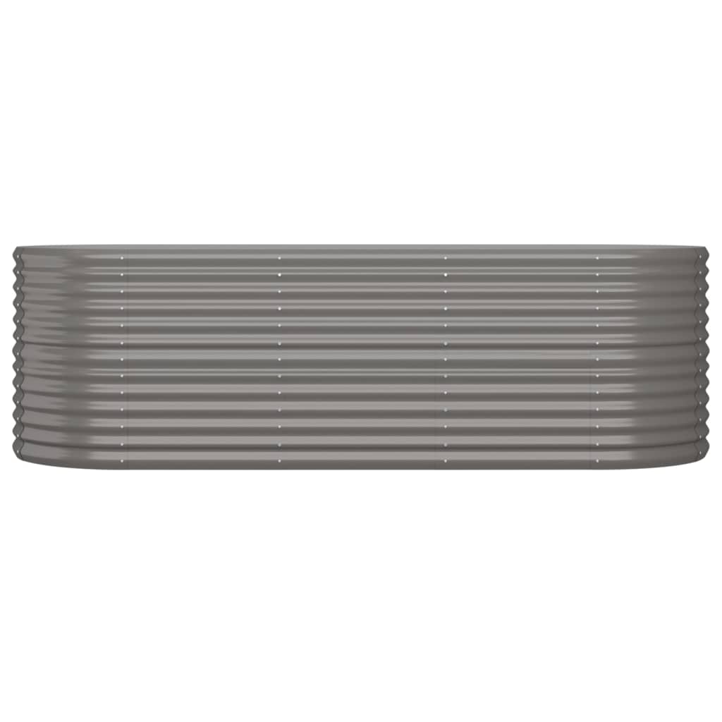 Sodo lovelis, pilkas, 224x80x68cm, plienas