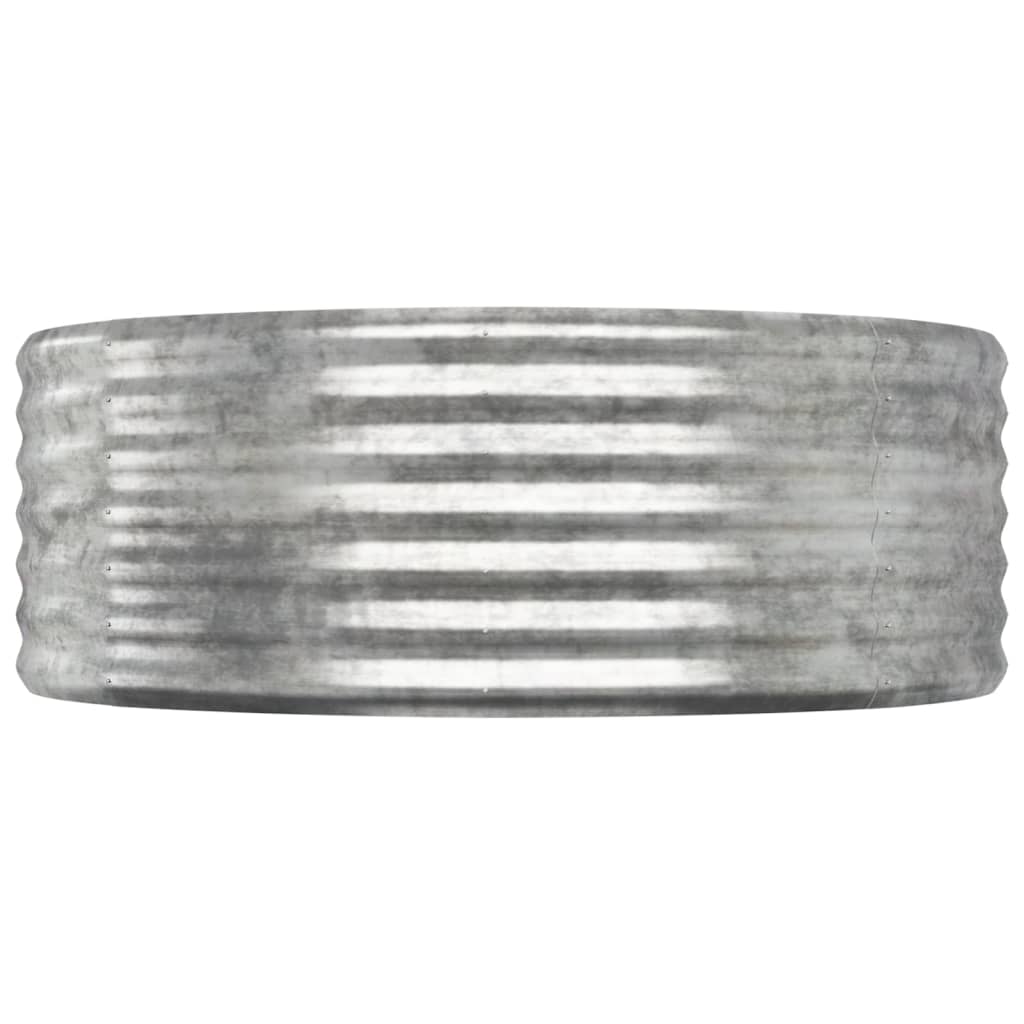 Sodo lovelis, sidabrinis, 249x100x36cm, plienas