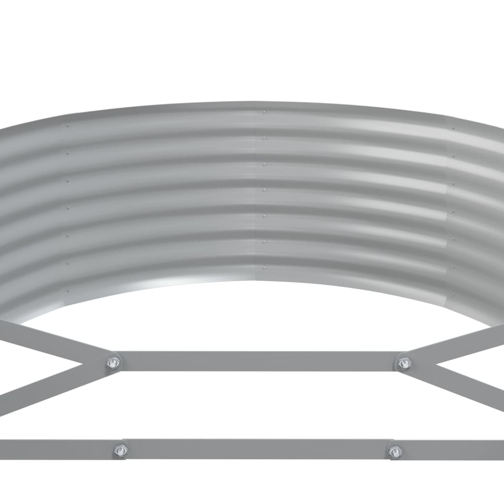 Sodo lovelis, sidabrinis, 249x100x36cm, plienas