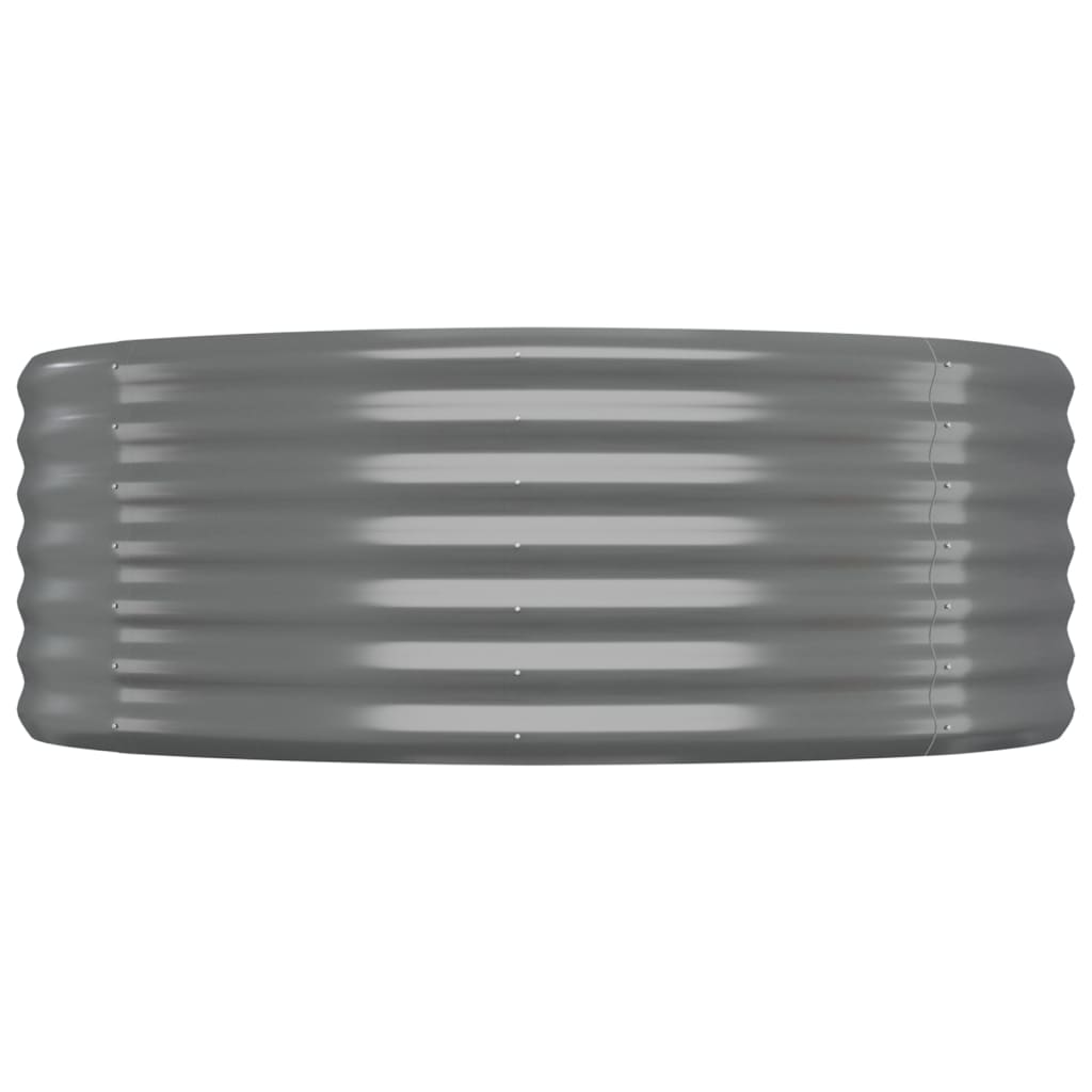 Sodo lovelis, pilkas, 322x100x36cm, plienas
