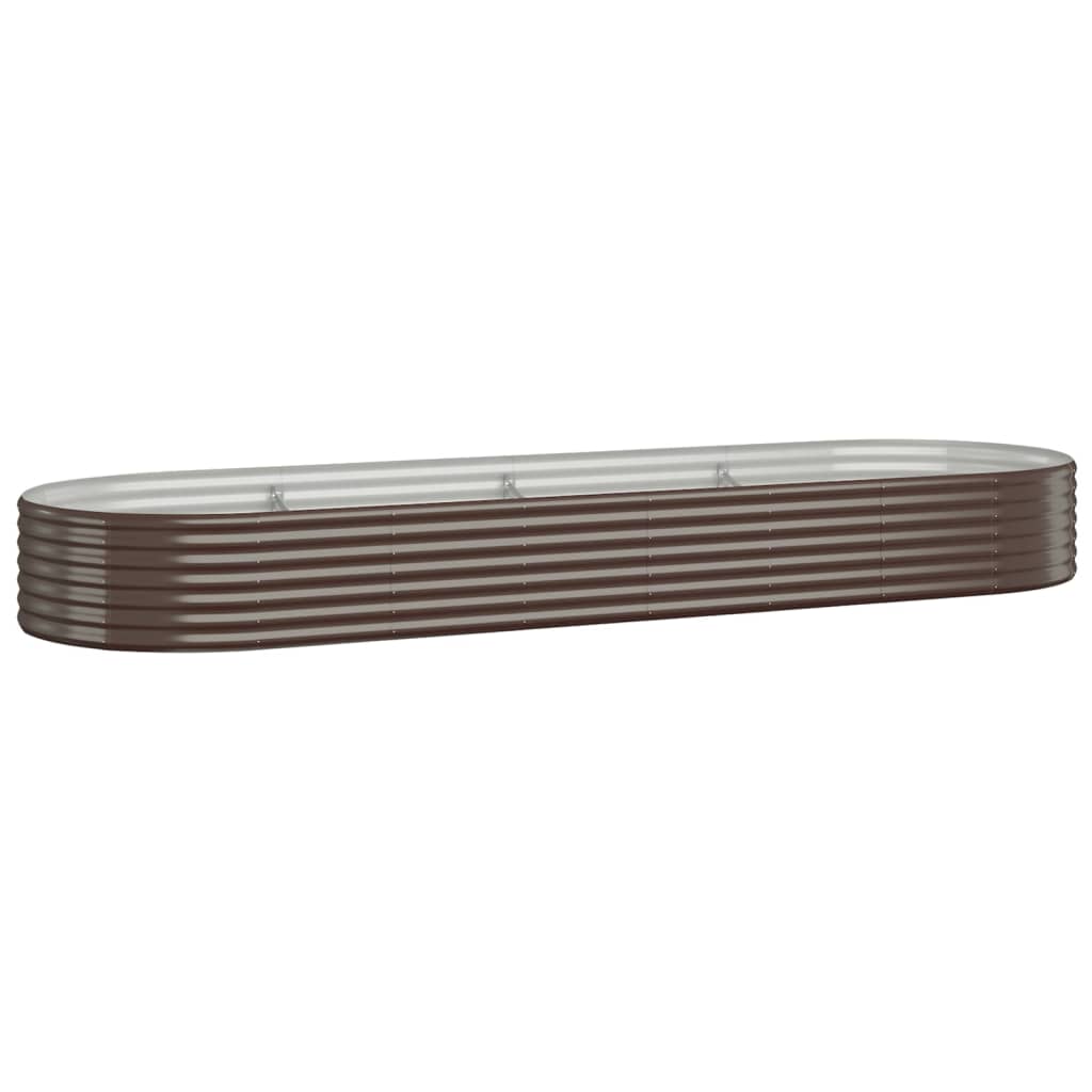 Sodo lovelis, rudas, 322x100x36cm, plienas