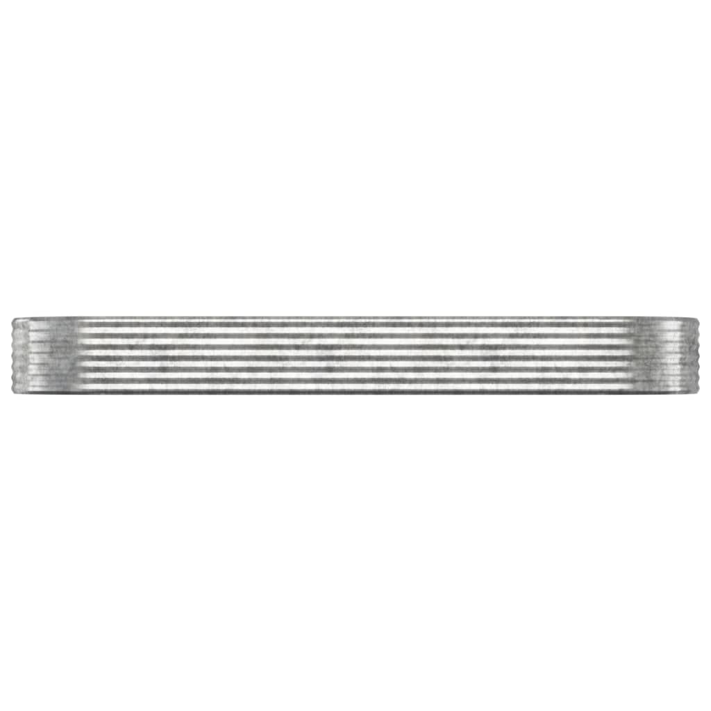 Sodo lovelis, sidabrinis, 322x100x36cm, plienas
