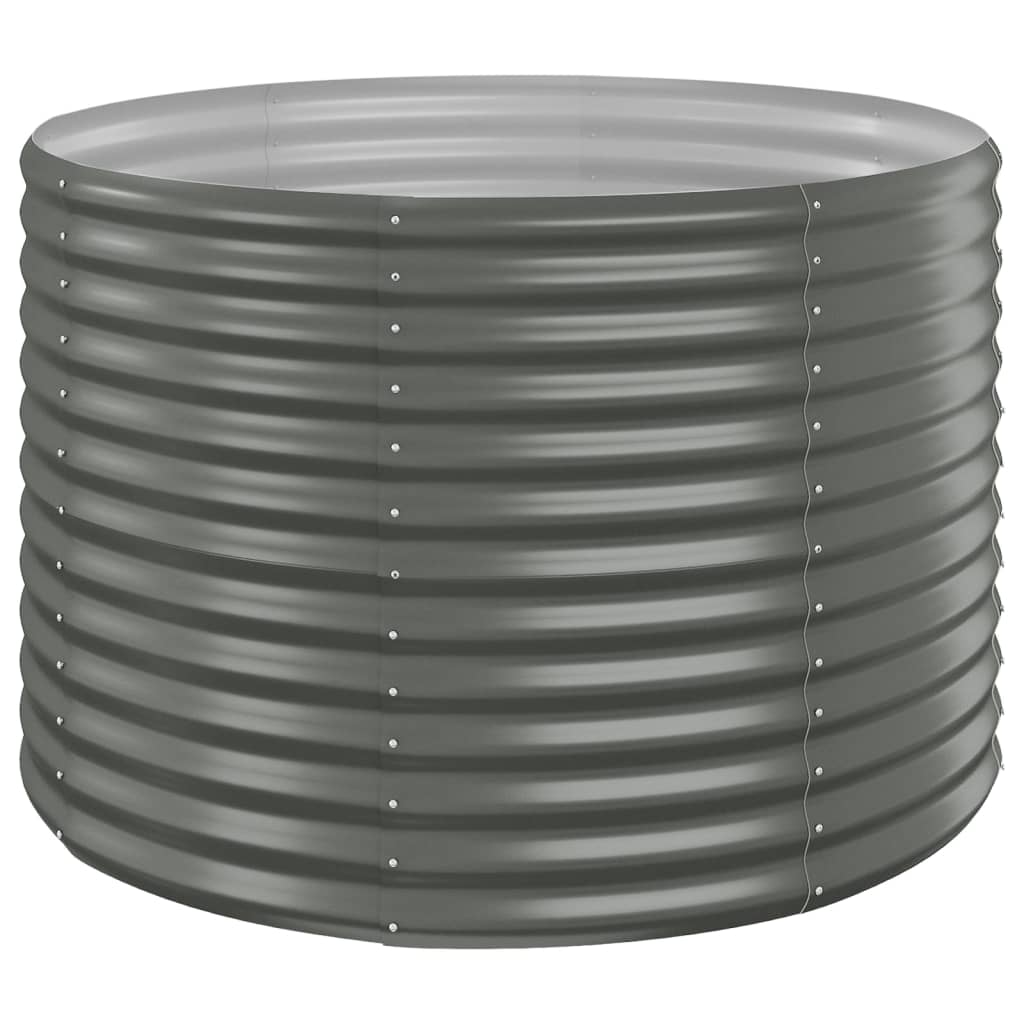 Sodo lovelis, pilkas, 100x100x68cm, plienas
