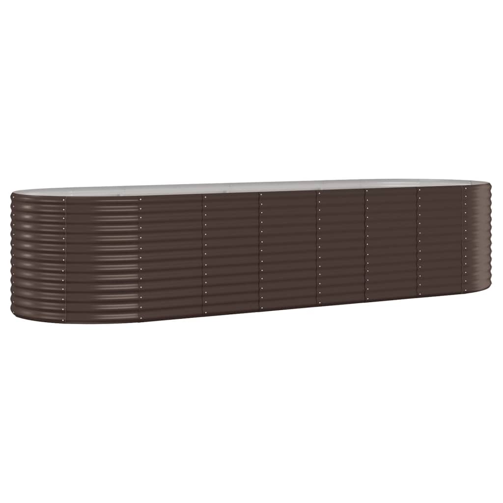 Sodo lovelis, rudas, 322x100x68cm, plienas