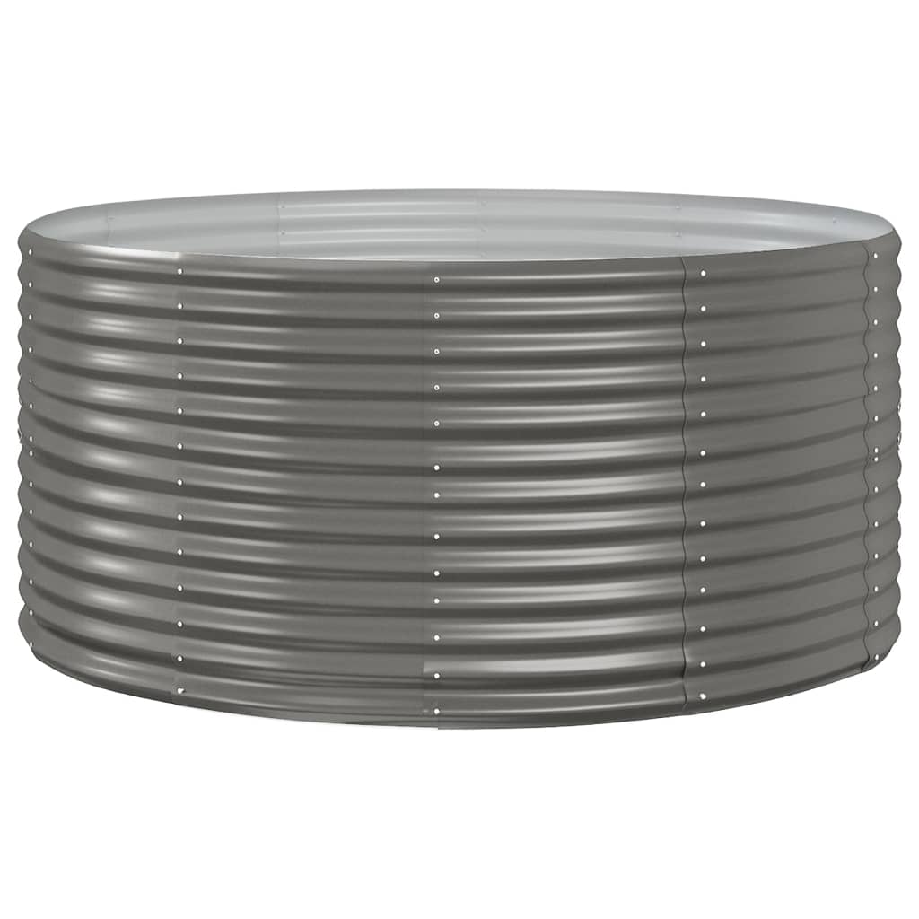 Sodo lovelis, pilkas, 140x140x68cm, plienas