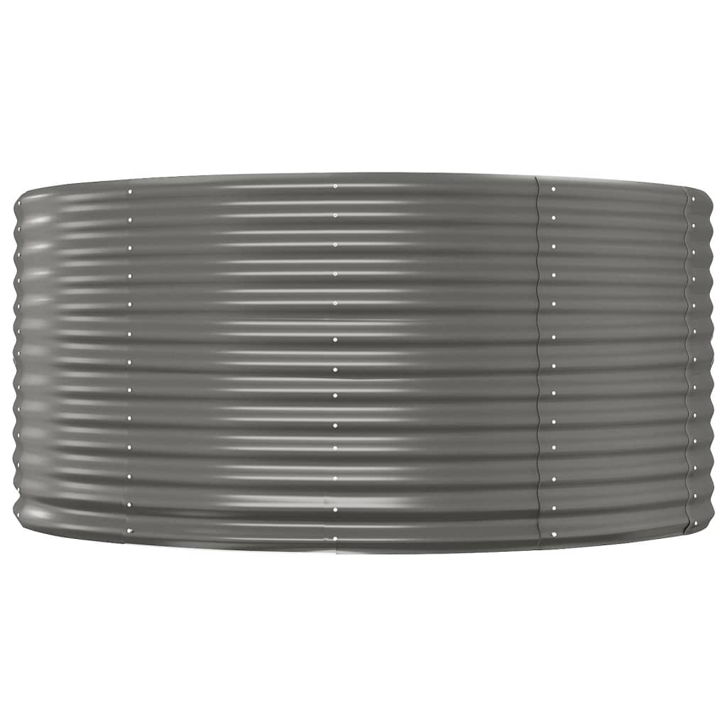 Sodo lovelis, pilkas, 140x140x68cm, plienas