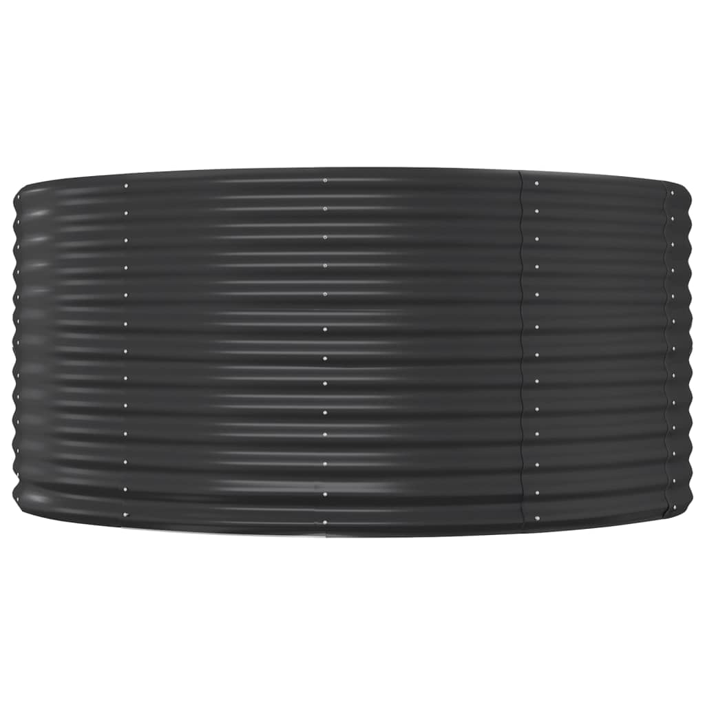Sodo lovelis, antracito, 140x140x68cm, plienas