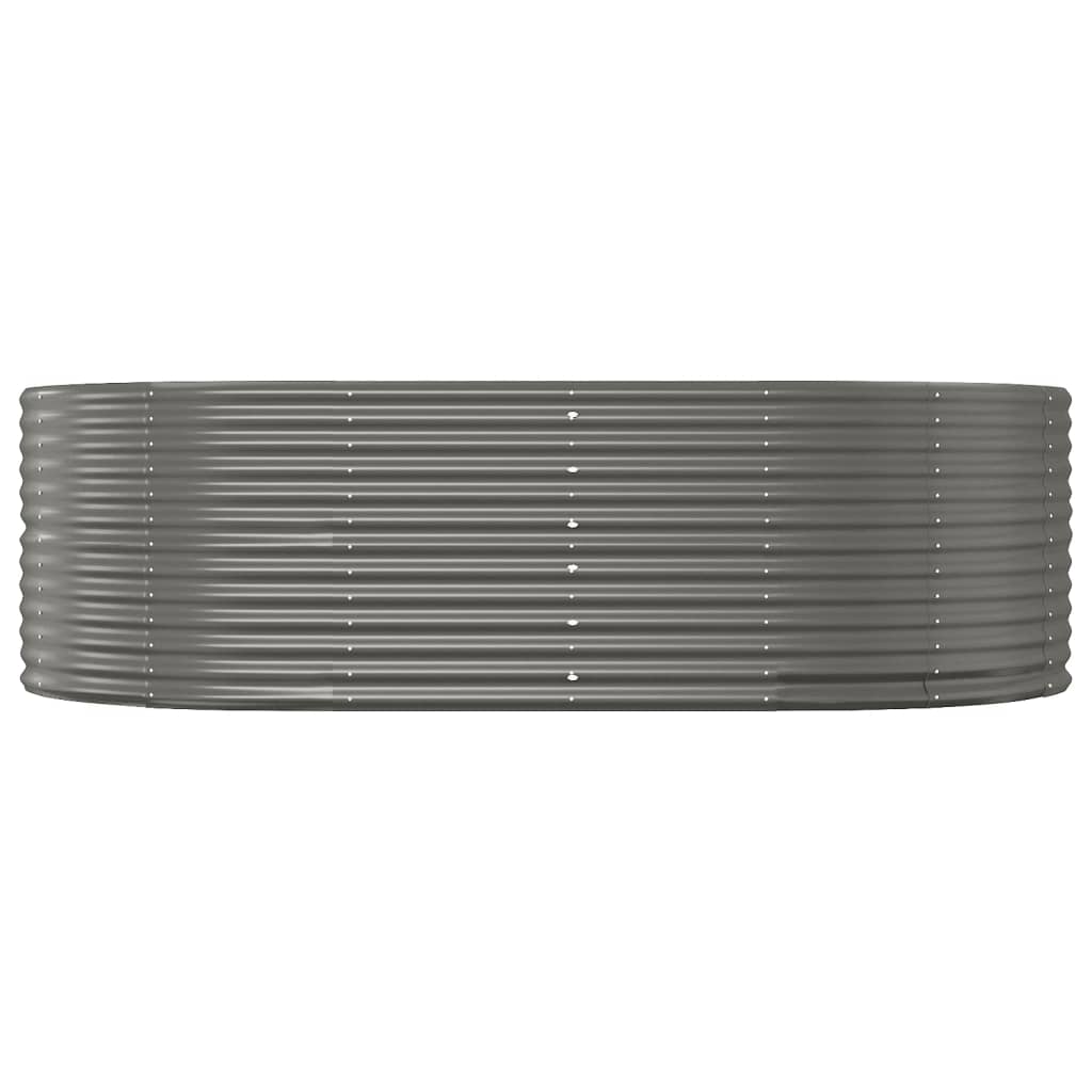 Sodo lovelis, pilkas, 212x140x68cm, plienas