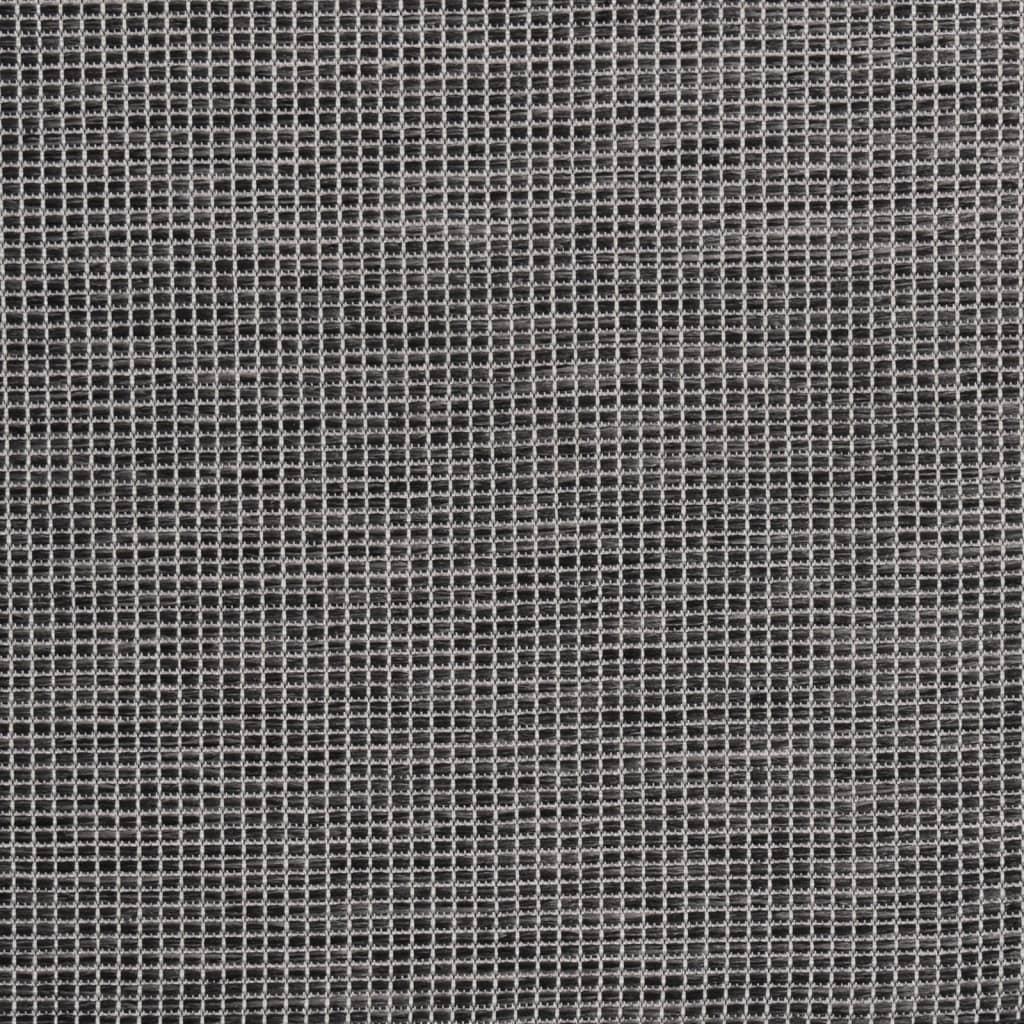 Lauko kilimėlis, pilkos spalvos, 140x200cm, plokščio pynimo