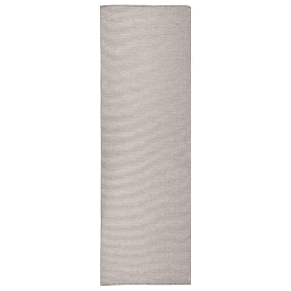 Lauko kilimėlis, taupe spalvos, 80x250cm, plokščio pynimo
