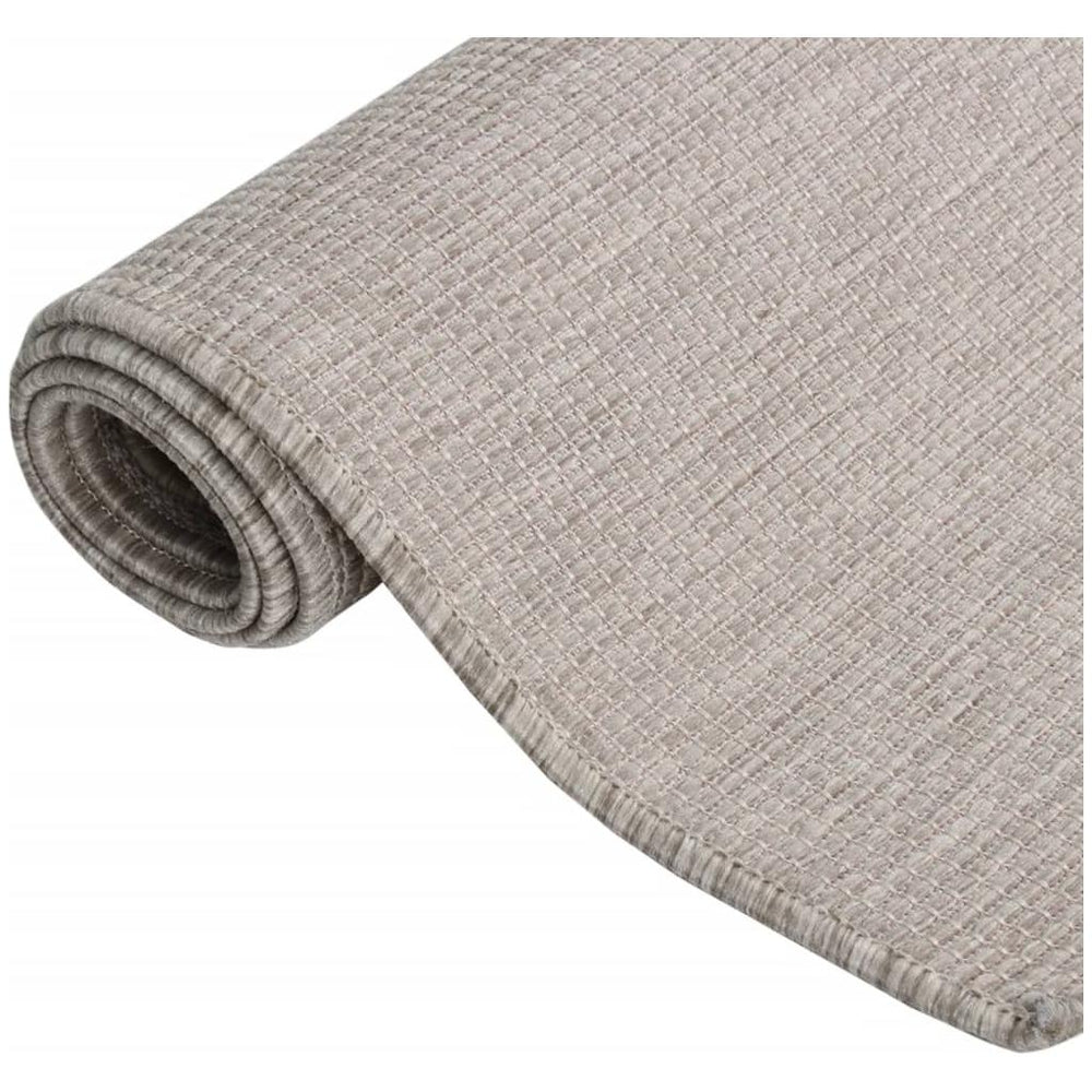 Lauko kilimėlis, taupe spalvos, 120x170cm, plokščio pynimo