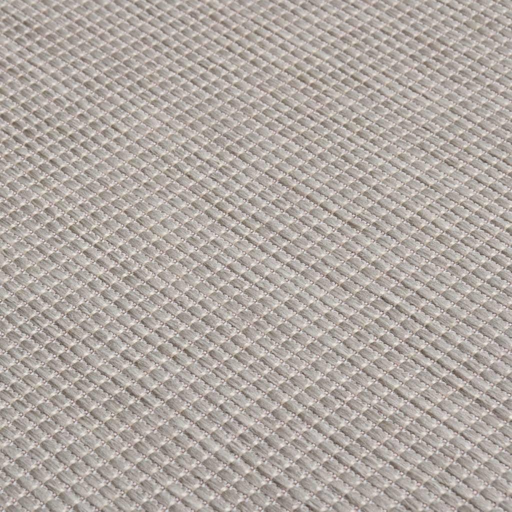 Lauko kilimėlis, taupe spalvos, 140x200cm, plokščio pynimo
