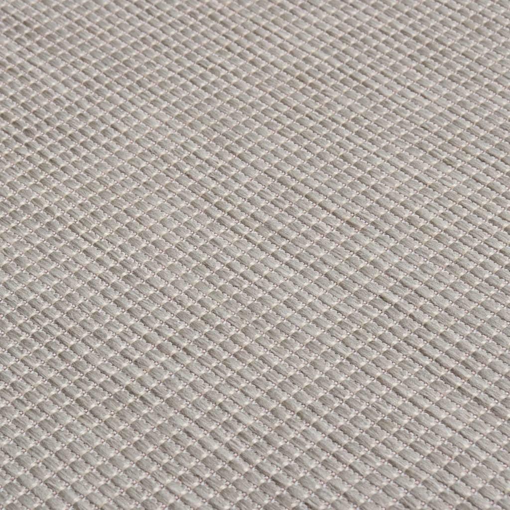Lauko kilimėlis, taupe spalvos, 160x230cm, plokščio pynimo
