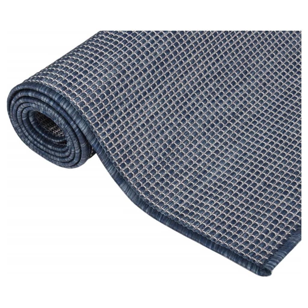 Lauko kilimėlis, mėlynos spalvos, 200x280cm, plokščio pynimo