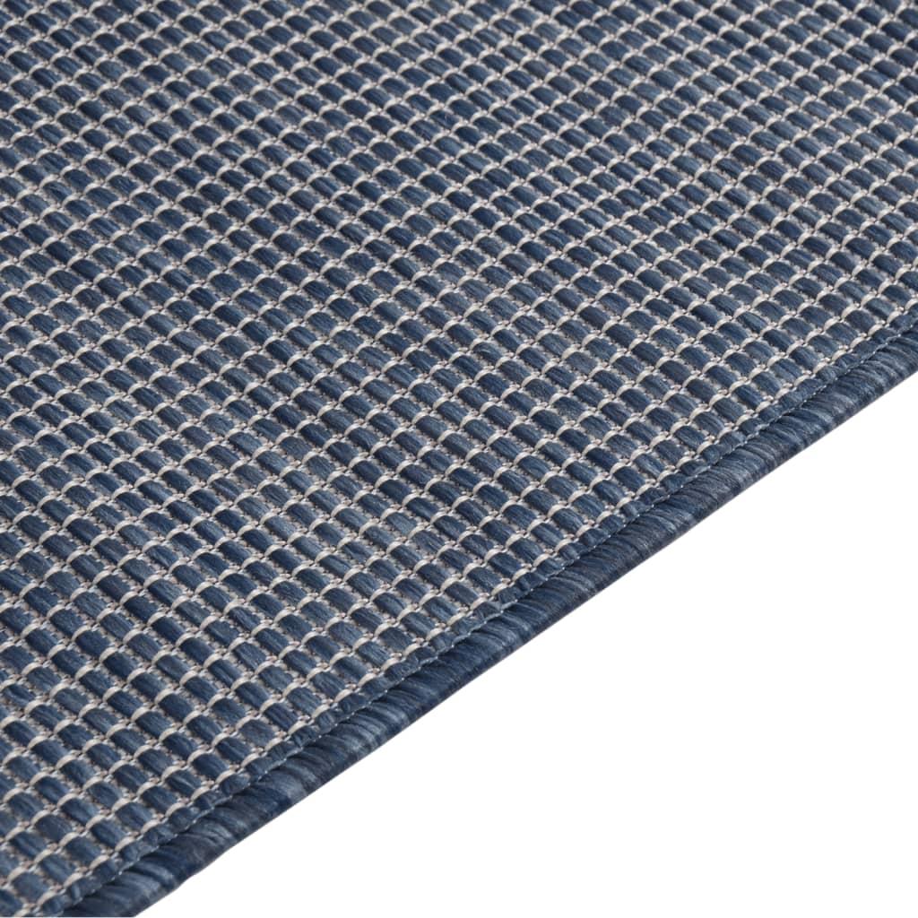 Lauko kilimėlis, mėlynos spalvos, 200x280cm, plokščio pynimo