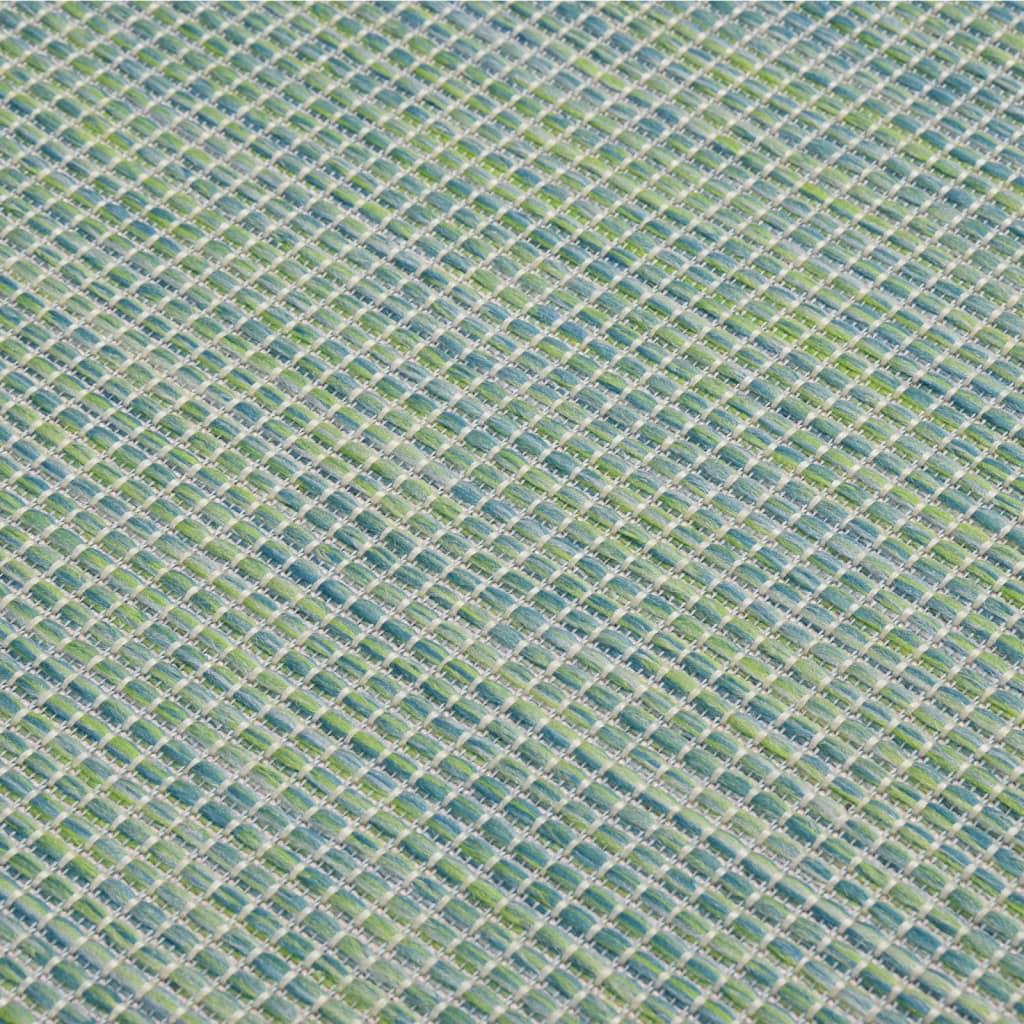 Lauko kilimėlis, turkio spalvos, 140x200cm, plokščio pynimo