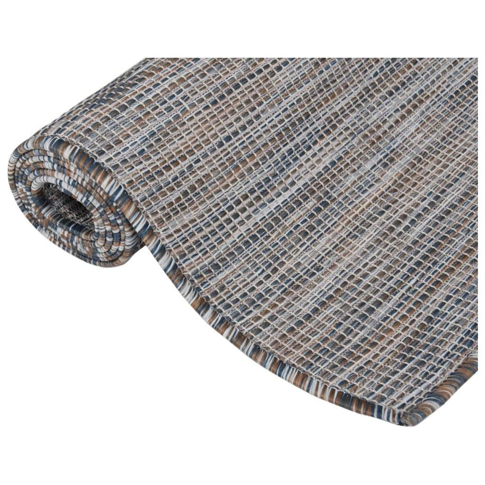 Lauko kilimėlis, rudas ir juodas, 80x250cm, plokščio pynimo