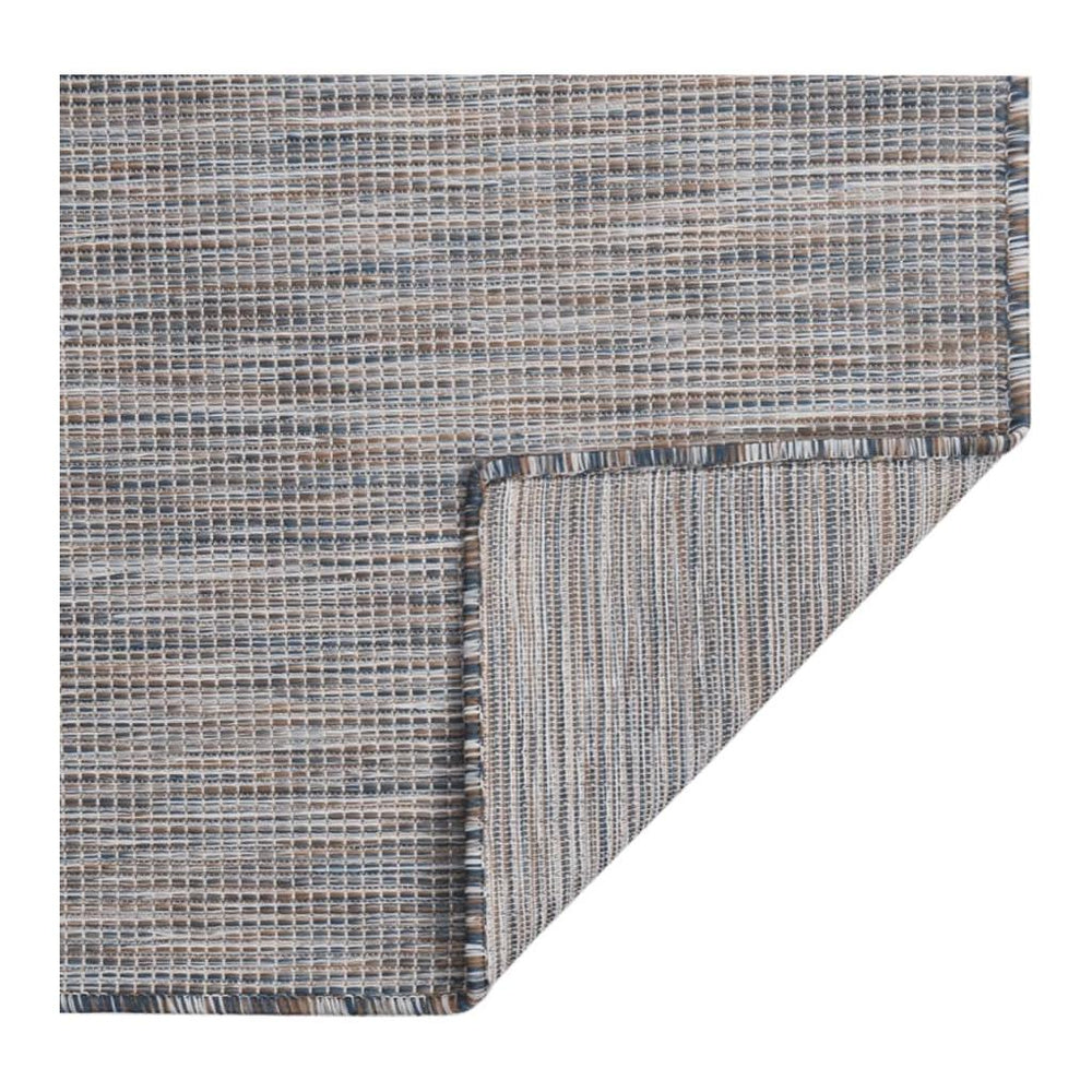 Lauko kilimėlis, rudas ir juodas, 100x200cm, plokščio pynimo