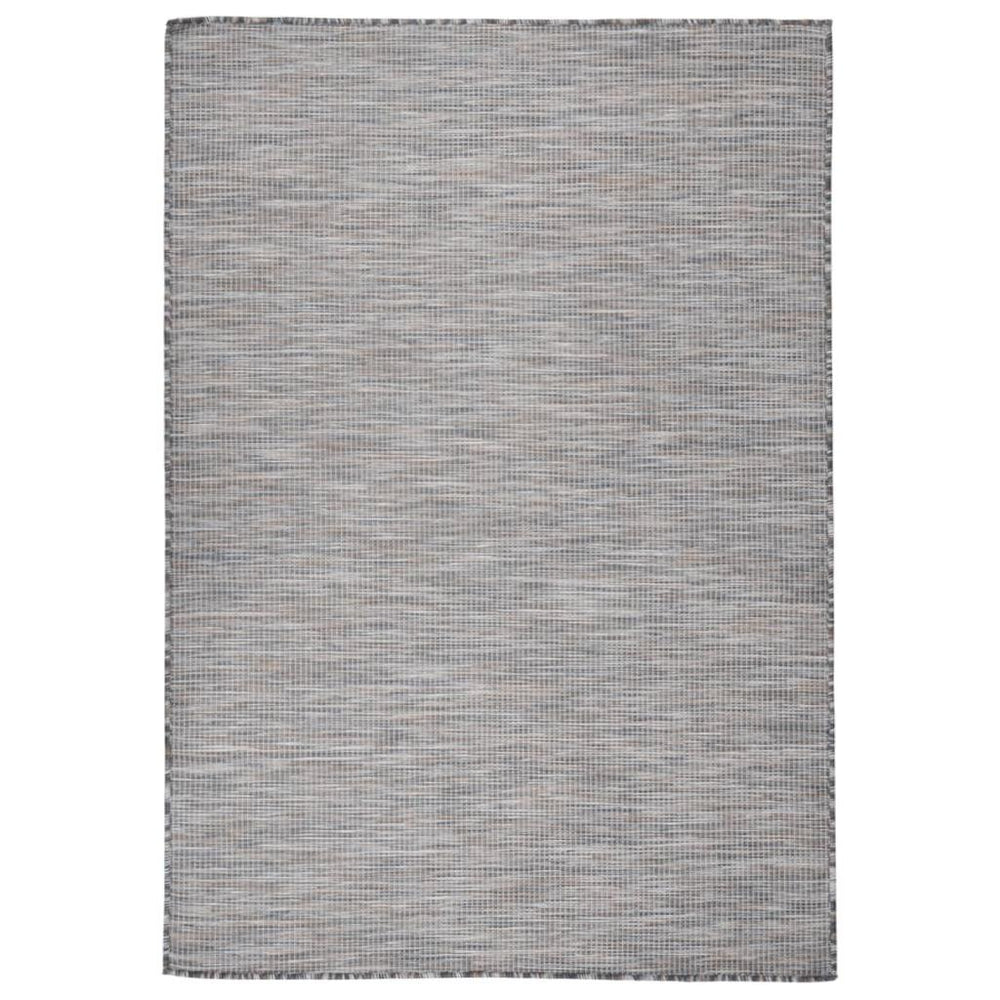 Lauko kilimėlis, rudas ir juodas, 160x230cm, plokščio pynimo