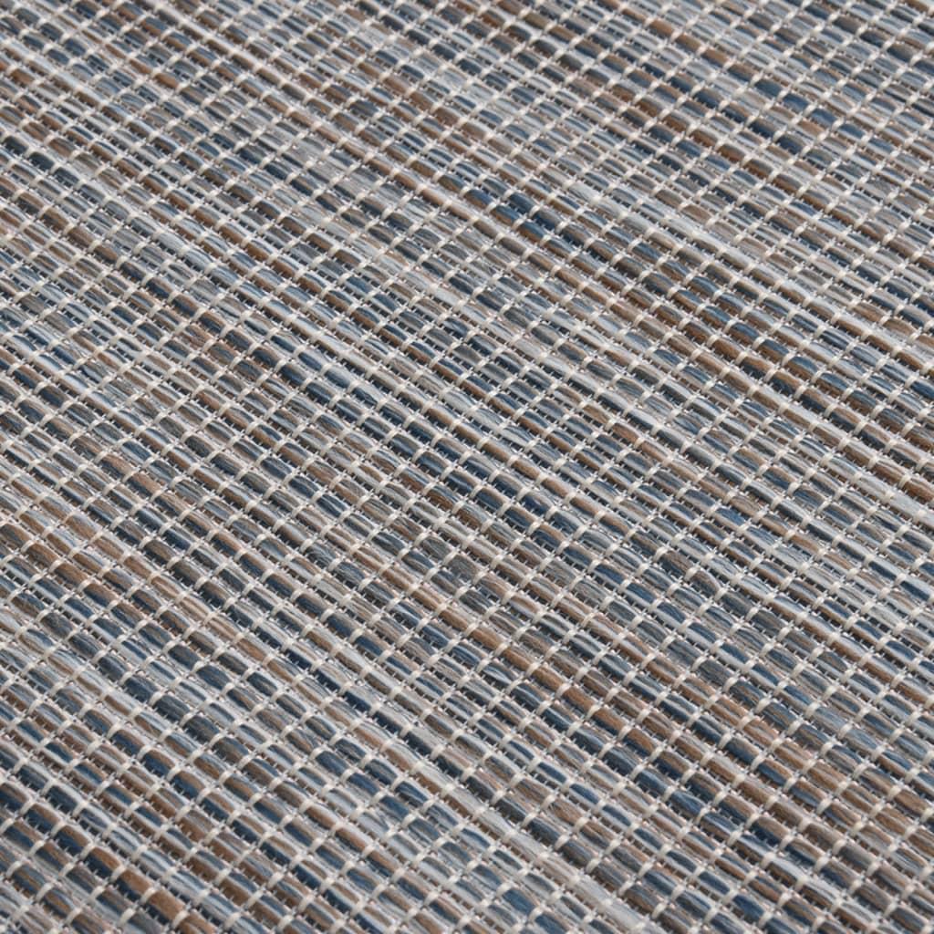 Lauko kilimėlis, rudas ir juodas, 160x230cm, plokščio pynimo