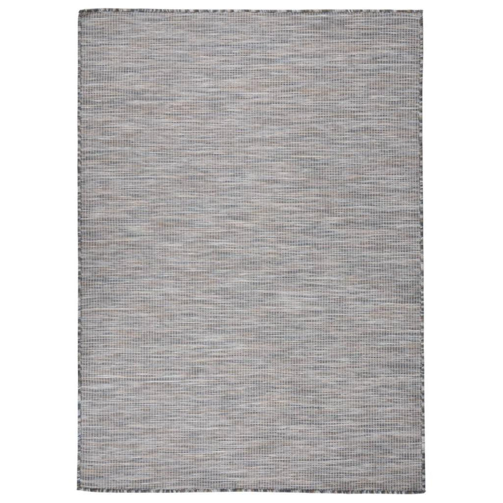 Lauko kilimėlis, rudas ir juodas, 200x280cm, plokščio pynimo