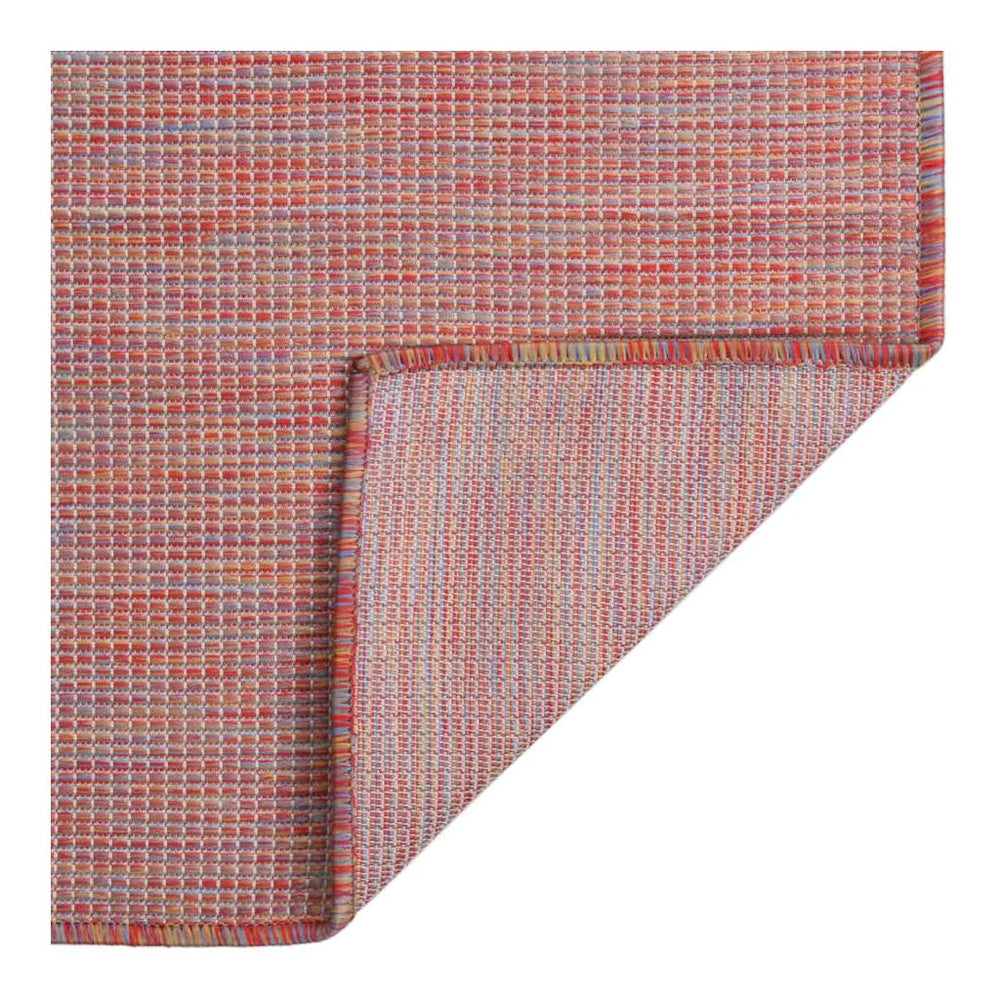 Lauko kilimėlis, raudonos spalvos, 80x250cm, plokščio pynimo