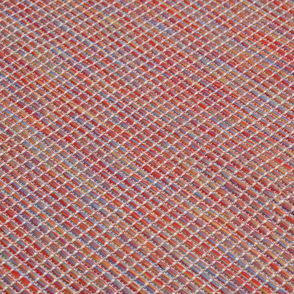 Lauko kilimėlis, raudonos spalvos, 80x250cm, plokščio pynimo