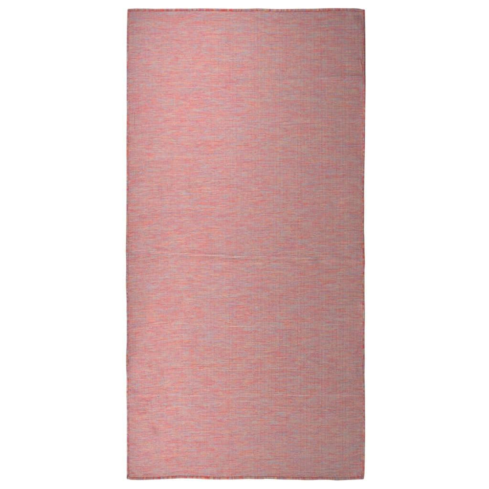 Lauko kilimėlis, raudonos spalvos, 100x200cm, plokščio pynimo