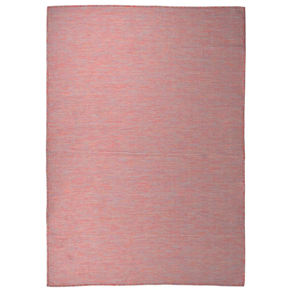 Lauko kilimėlis, raudonos spalvos, 140x200cm, plokščio pynimo