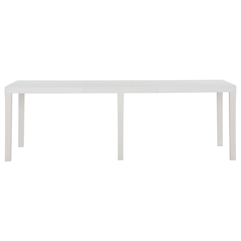 Sodo stalas, baltos spalvos, 220x90x72cm, PP