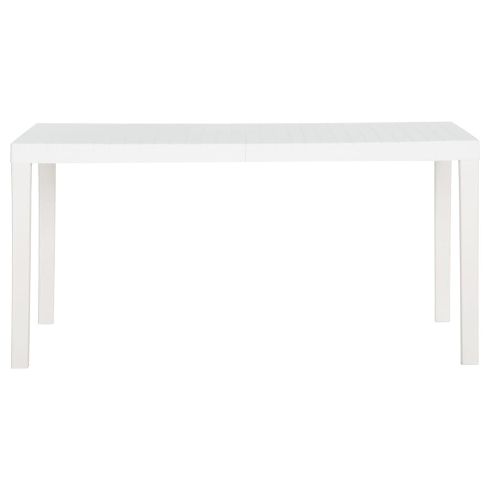 Sodo stalas, baltos spalvos, 150x90x72cm, PP