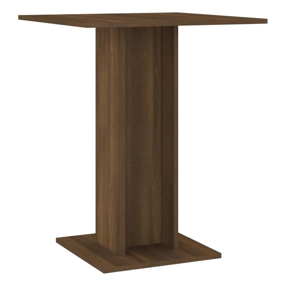 Bistro stalas, rudas ąžuolo, 60x60x75cm, apdirbta mediena
