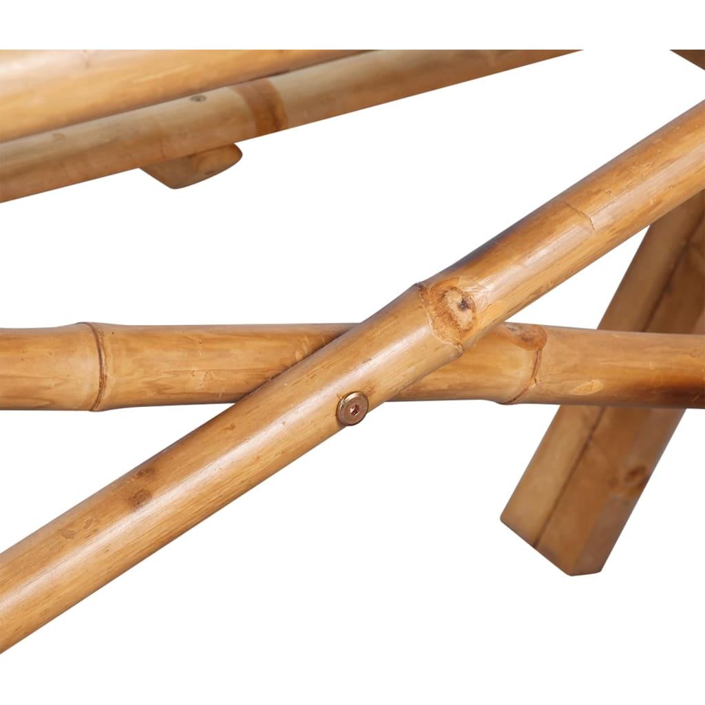 Iškylų stalas, 115x115x81cm, bambukas