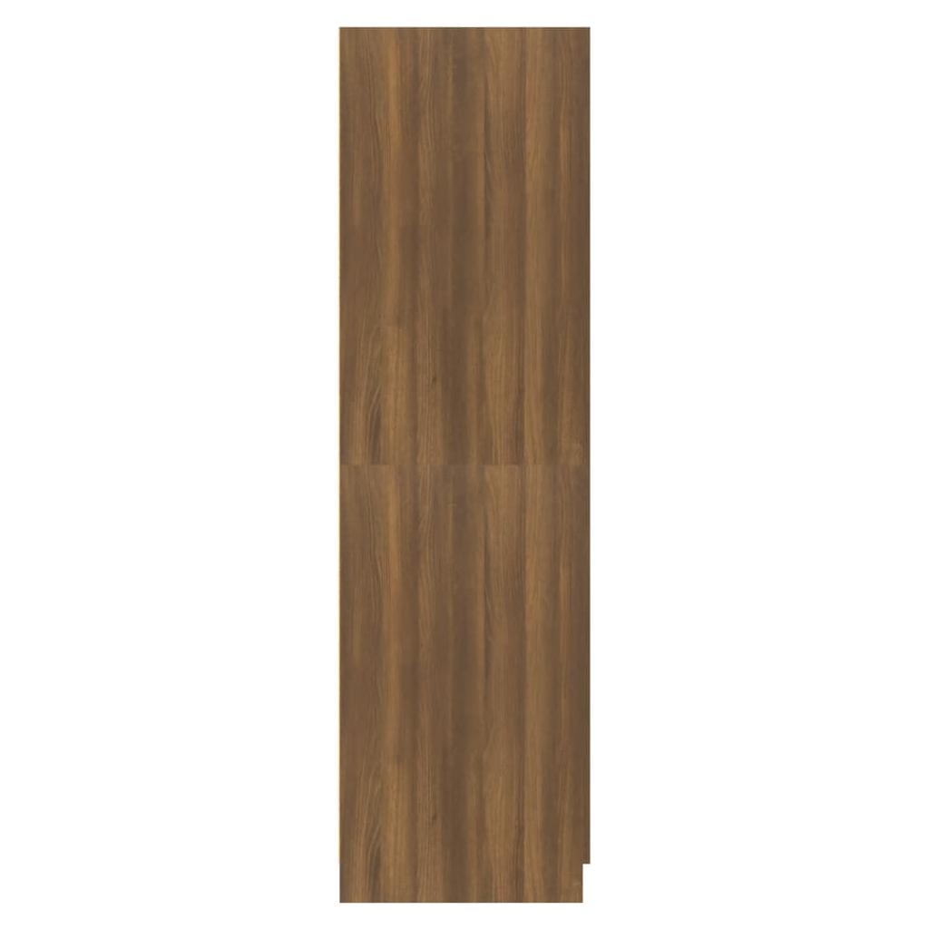 Drabužių spinta, rudos ąžuolo spalvos, 80x52x180cm, mediena