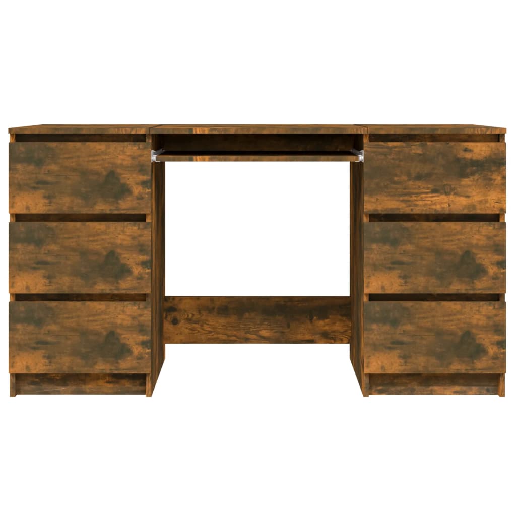 Rašomasis stalas, dūminio ąžuolo spalvos, 140x50x77cm, mediena
