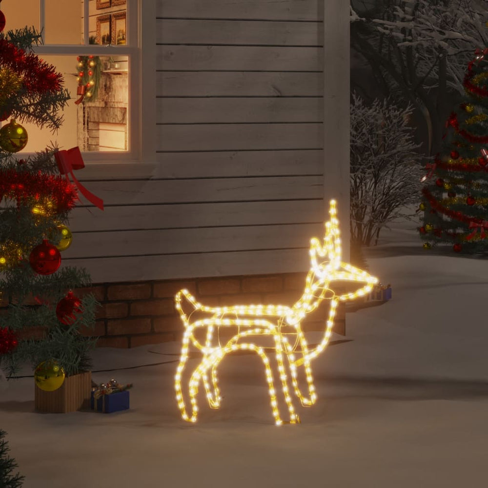 Sulankstoma kalėdinė dekoracija elnias su 120 šiltų baltų LED