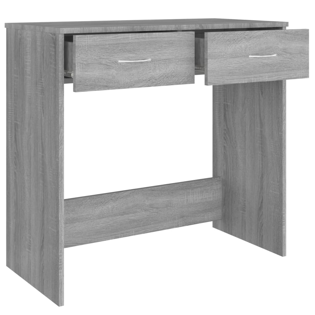 Rašomasis stalas, pilkos ąžuolo spalvos, 80x40x75cm, mediena