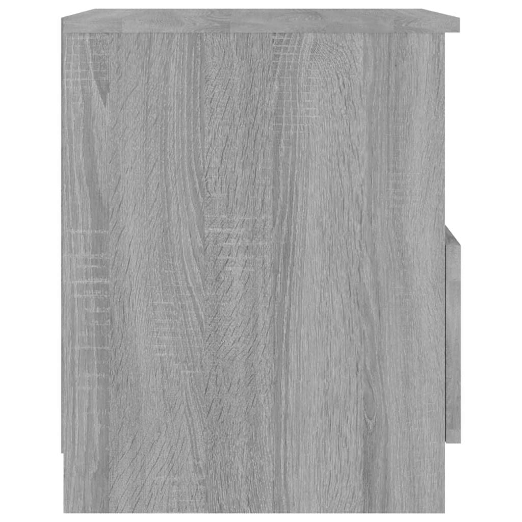 Naktinės spintelės, 2vnt., pilkos ąžuolo, 40x40x50cm, mediena